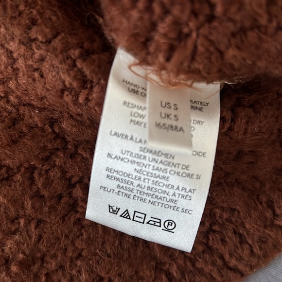 FREE PEOPLE BROWN FUZZY SWEATER S - Picture 4 of 10